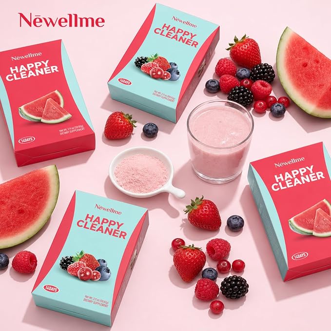 Happy cleaner Bebida Probiótica en Sobres para Digestión Ligera – Sandía y Frutos Rojos