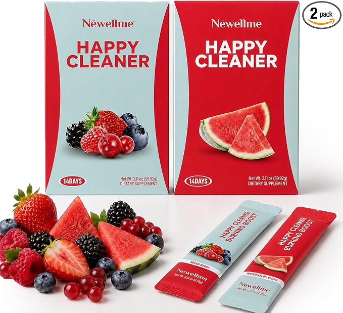 Happy cleaner Bebida Probiótica en Sobres para Digestión Ligera – Sandía y Frutos Rojos