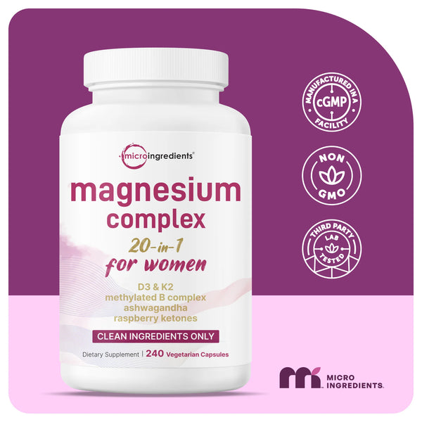 Magnesium Complex 20 en 1 para Mujeres 🌸 Equilibra tu cuerpo, apoya tu energía y recupera tu bienestar diario