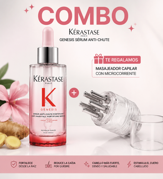 El secreto de una rutina capilar más completa Sérum Kérastase Genesis + masajeador capilar GRATIS