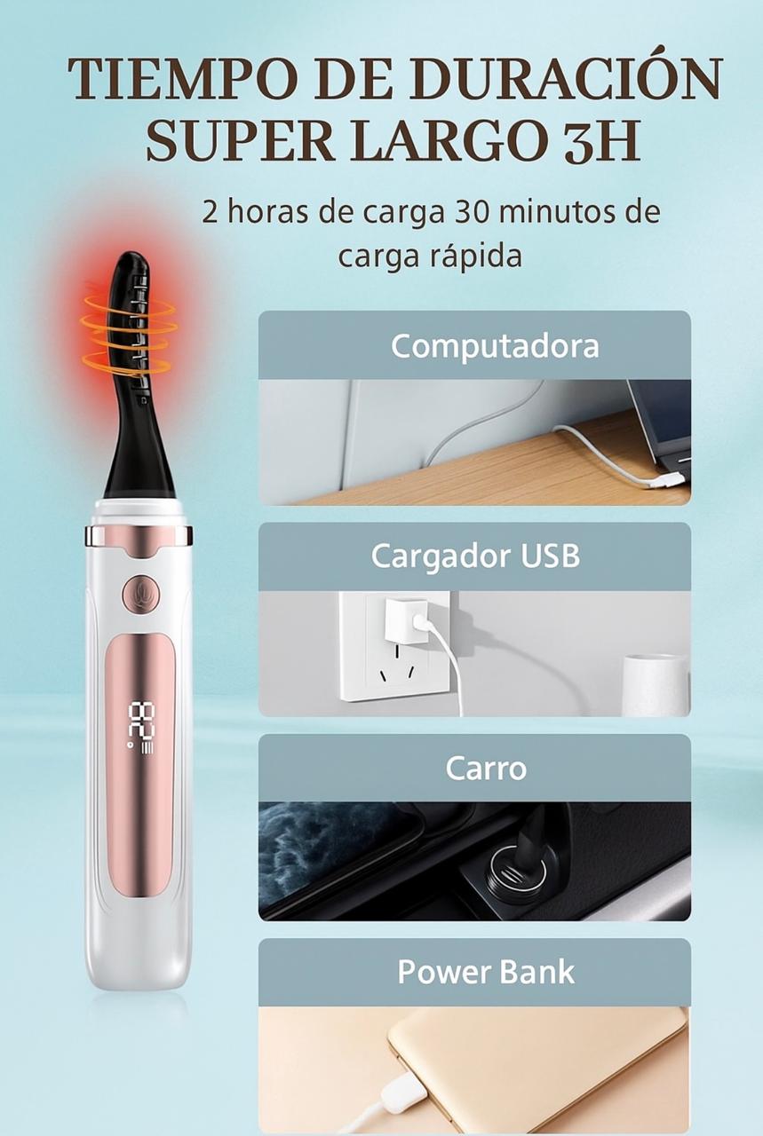Rizador de pestañas eléctrico + Serum Fortalecedor