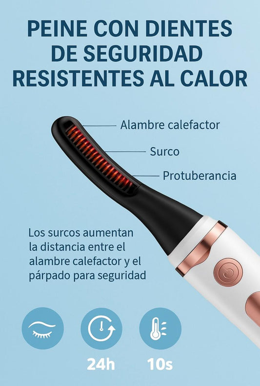 Rizador de pestañas eléctrico + Serum Fortalecedor