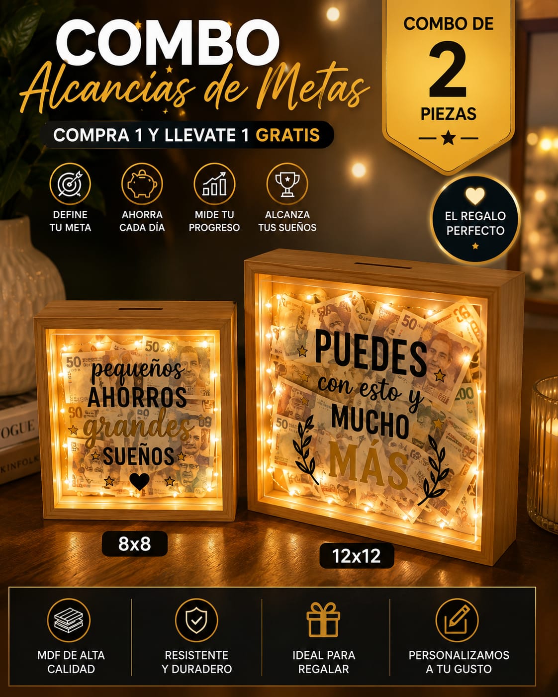 🎁 Promo Especial 2x1 | Alcancías de Ahorro Personalizada