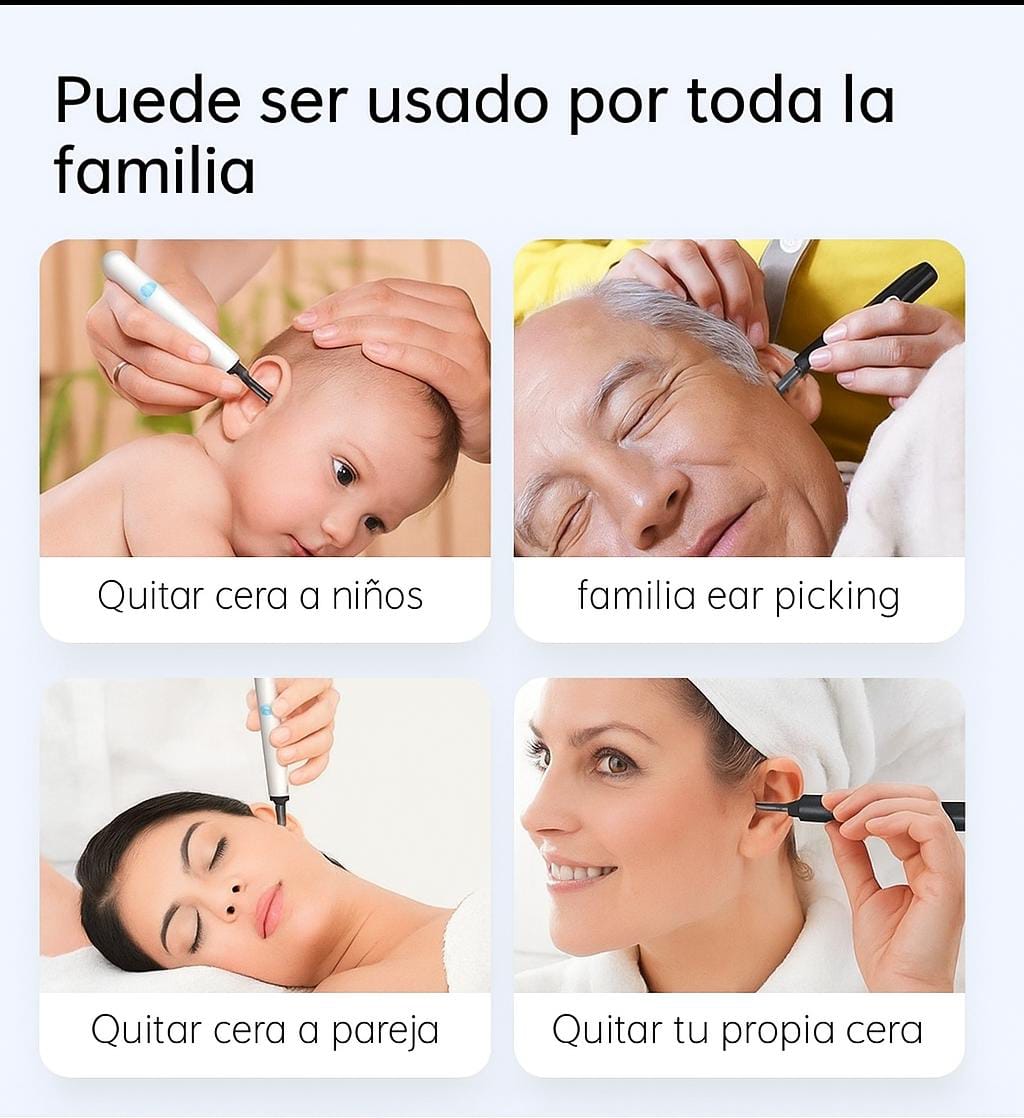 limpiador de oídos con cámara